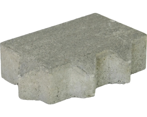 Grauer Pflasterstein mit Verzahnung