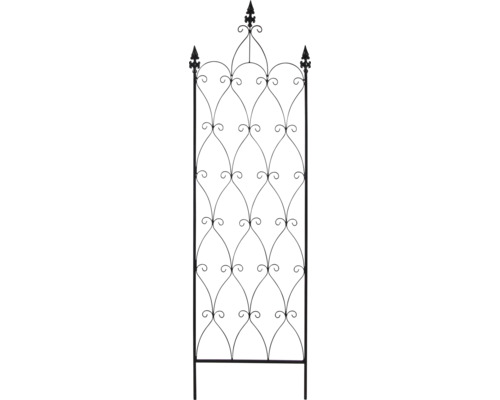 Schwarzes Metall Rankgitter mit dekorativem Design