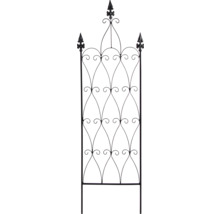Gartenzaun aus Metall mit dekorativen Elementen