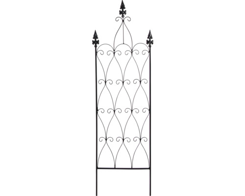 Gartenzaun aus Metall mit dekorativen Elementen