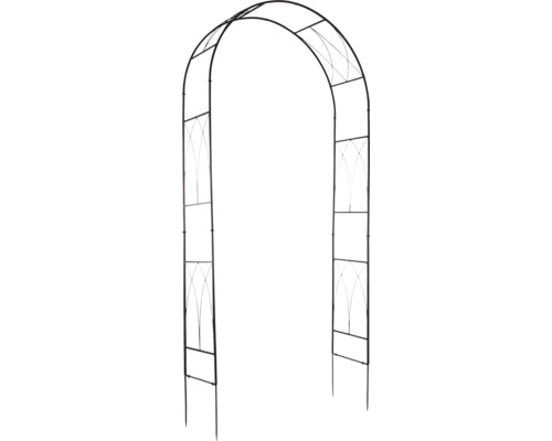 Zierspalier Lafiora metall 35 x 116 x 220 cm schwarz Metall Rosenbogen für den Garten