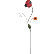 Gartenstecker mit Marienkäfer- und Blumendesign