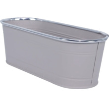 Ovale Pflanzschale aus Metall