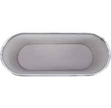 Ovaler Pflanzkübel aus Metall von oben