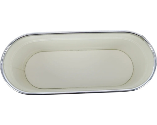 Pflanztopf Metall 27,5 x 11,3 x 9 cm creme