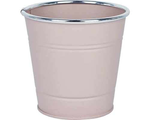 Pflanzgefäß Metall rund Ø 11 cm H 10,6 cm rosa