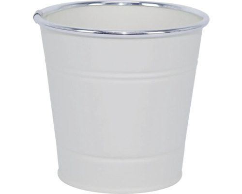 Pflanzgefäß Metall rund Ø 11 cm H 10,6 cm creme