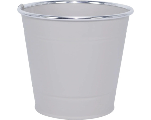 Pflanzgefäß Metall rund Ø 14 cm H 12,7 cm grau