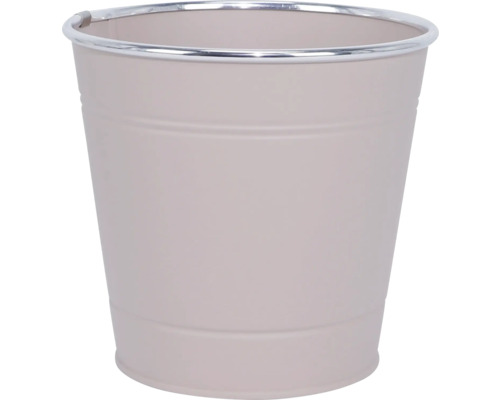 Pflanzgefäß Metall rund Ø 16 cm H 14,7 cm rosa