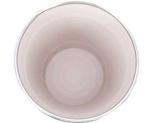 Draufsicht auf einen Metalleimer