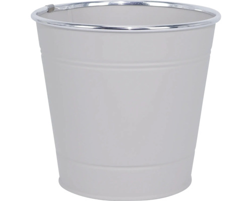 Pflanzgefäß Metall rund Ø 16 cm H 14,7 cm grau