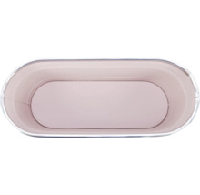 Ovale Pflanzschale aus Metall, Top-Ansicht