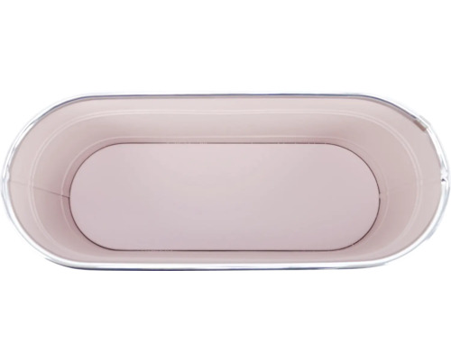 Ovale Pflanzschale aus Metall, Top-Ansicht