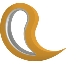Gelbes Bauelement mit silberfarbener Innenseite
