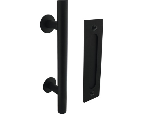 Schiebetürgriff mit Griffstange und Einlassmuschel