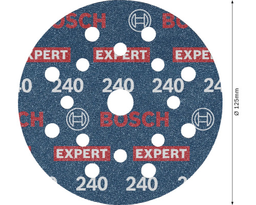 Bosch Exzenter-Schleifpapier Expert M480, Körnung 240, Durchmesser 125 mm