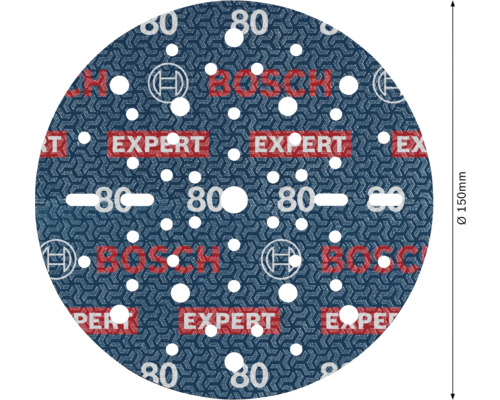Bosch Expert Schleifscheibe mit 150 Millimeter Durchmesser und Körnung 80