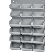 Werkstattregal mit Kunststoffboxen