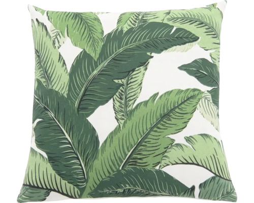 Dekokissen mit tropischem Blattmuster