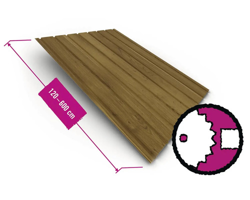 Holzpaneel mit den Maßen 120 bis 600 Zentimeter