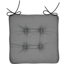 Graues Stuhlkissen mit Bindebändern
