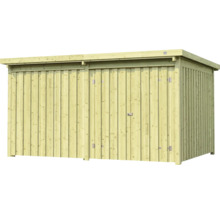 Gartenschrank aus Holz mit Schiebetüren