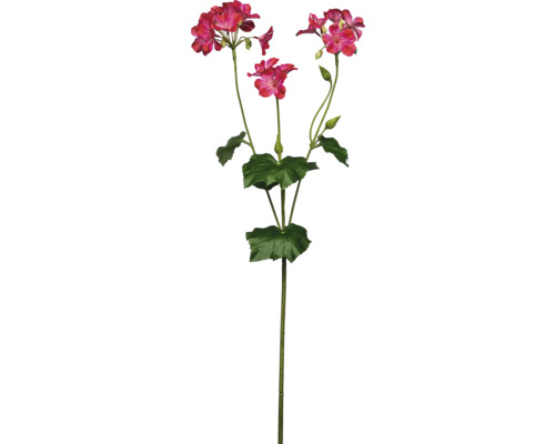 Kunstblume Geranienzweig Höhe: 69 cm pink