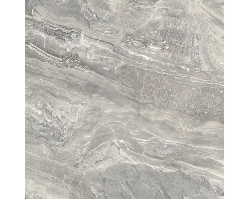 Nahaufnahme einer grauen Marmorfliese mit natürlicher Maserung