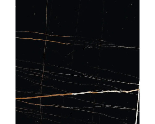 Schwarze Marmorfliese mit Adern