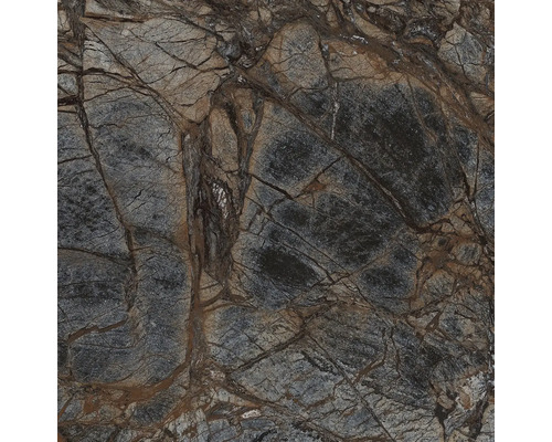 Nahaufnahme einer Bodenfliese mit natürlicher Steinoptik und feiner Maserung.