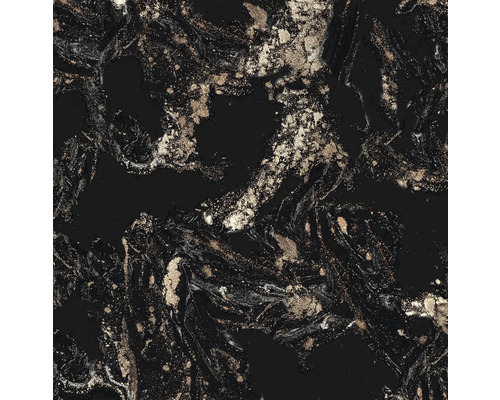 Dekorplatte mit Marmorstruktur in Schwarz und Gold