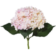 Künstliche Hortensienblüte mit Blättern