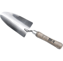 Edelstahl-Blumenschaufel mit Holzgriff der Marke for-q