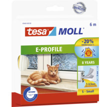 Tesa Moll E-Profil Dichtung für Fenster und Türen, 6 Meter