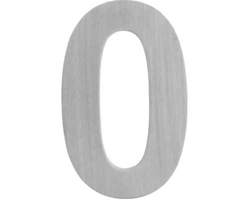 Hausnummer Null aus Edelstahl