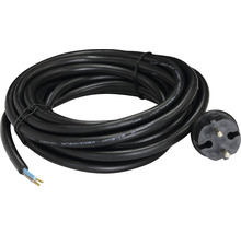 Schwarzes Stromkabel mit Stecker