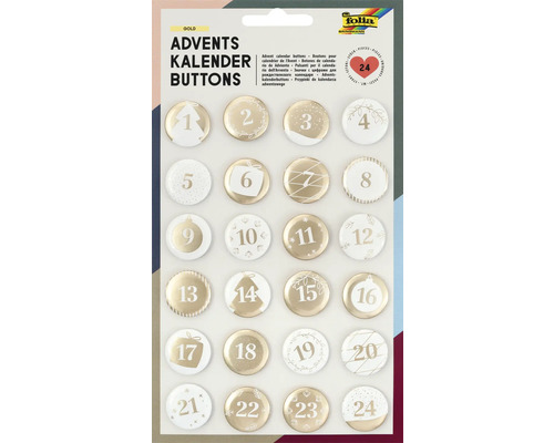 Adventskalender-Buttons perlmutt