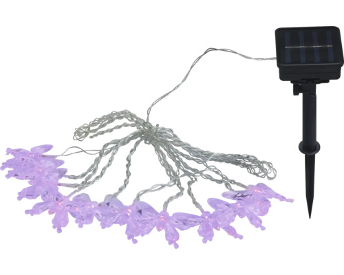 Solarbetriebene Lichterkette mit Schmetterlingsmotiven