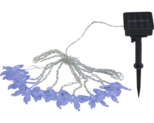 Solar Lichterkette mit Schmetterlingsdesign und Erdspieß