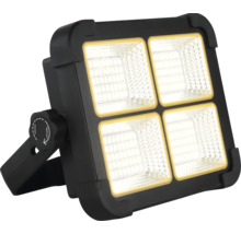 LED-Baustrahler mit vier Leuchtflächen und verstellbarem Griff