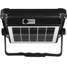 Schwarzer Solarstrahler mit Paneel und Tragegriff