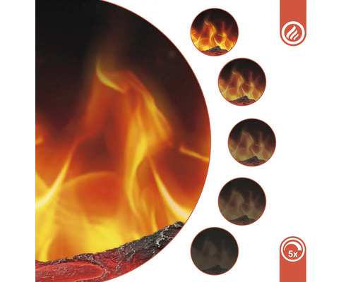 Dekokamin mit fünfstufiger Flammeneinstellung