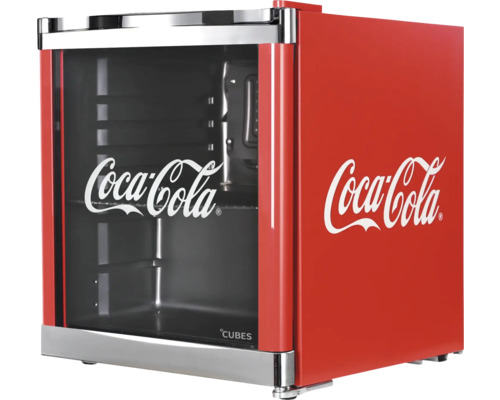 Coca-Cola Minikühlschrank mit Glasfront und Coca-Cola Logo