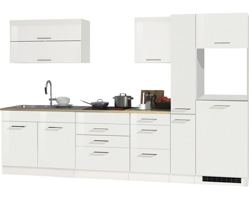 Küchenzeile Held Möbel Mailand 615.1.6210 weiß 320 cm