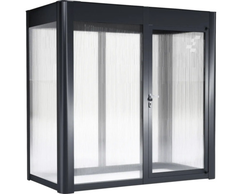 Gewächshaus SunGarden Select 2.1 Polycarbonat 10 mm 233 x 129 cm anthrazit