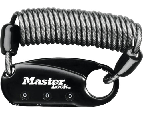 Master Lock Logo Spiralkabelschloss mit Zahlencode