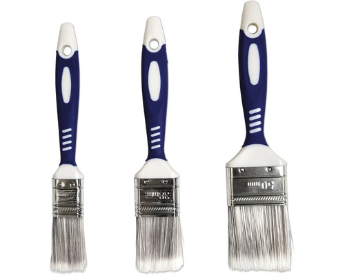 Drei Lackierpinsel in verschiedenen Größen