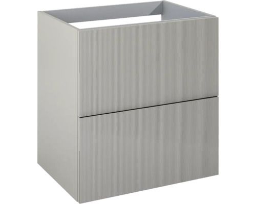 Waschbeckenunterschrank Jungborn Nonus 60x63,5x45,3 cm ohne Waschbecken fume matt Waschbeckenunterschrank mit zwei Schubladen für das Badezimmer