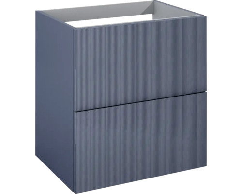 Waschbeckenunterschrank Jungborn Nonus 60x63,5x45,3 cm ohne Waschbecken navy blau matt Waschbeckenunterschrank mit zwei Schubladen