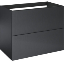Waschbeckenunterschrank Jungborn NONUS 80x63,5x453 cm ohne Waschbecken schwarz matt